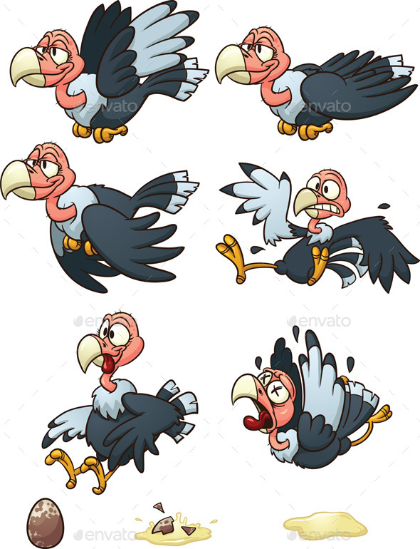 Cartoon Vulture by memoangeles GraphicRiver